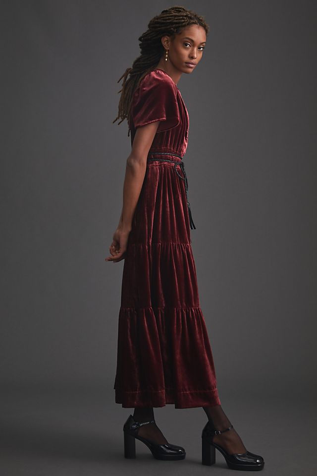 Anthropologie + Somerset Velvet Maxi Dress